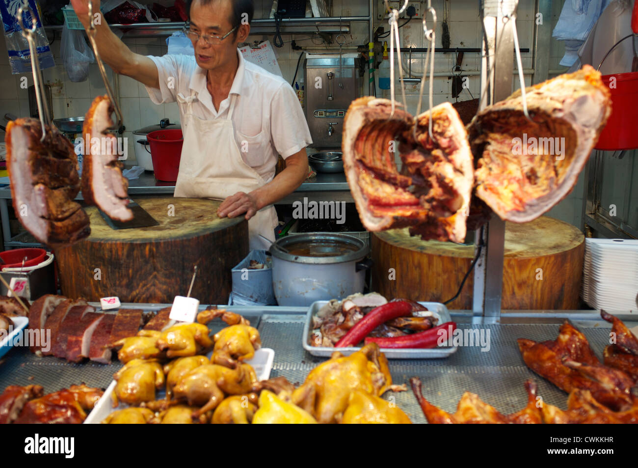 Lebensmittelgeschäft in Hong Kong gekocht. 27. August 2012 Stockfoto