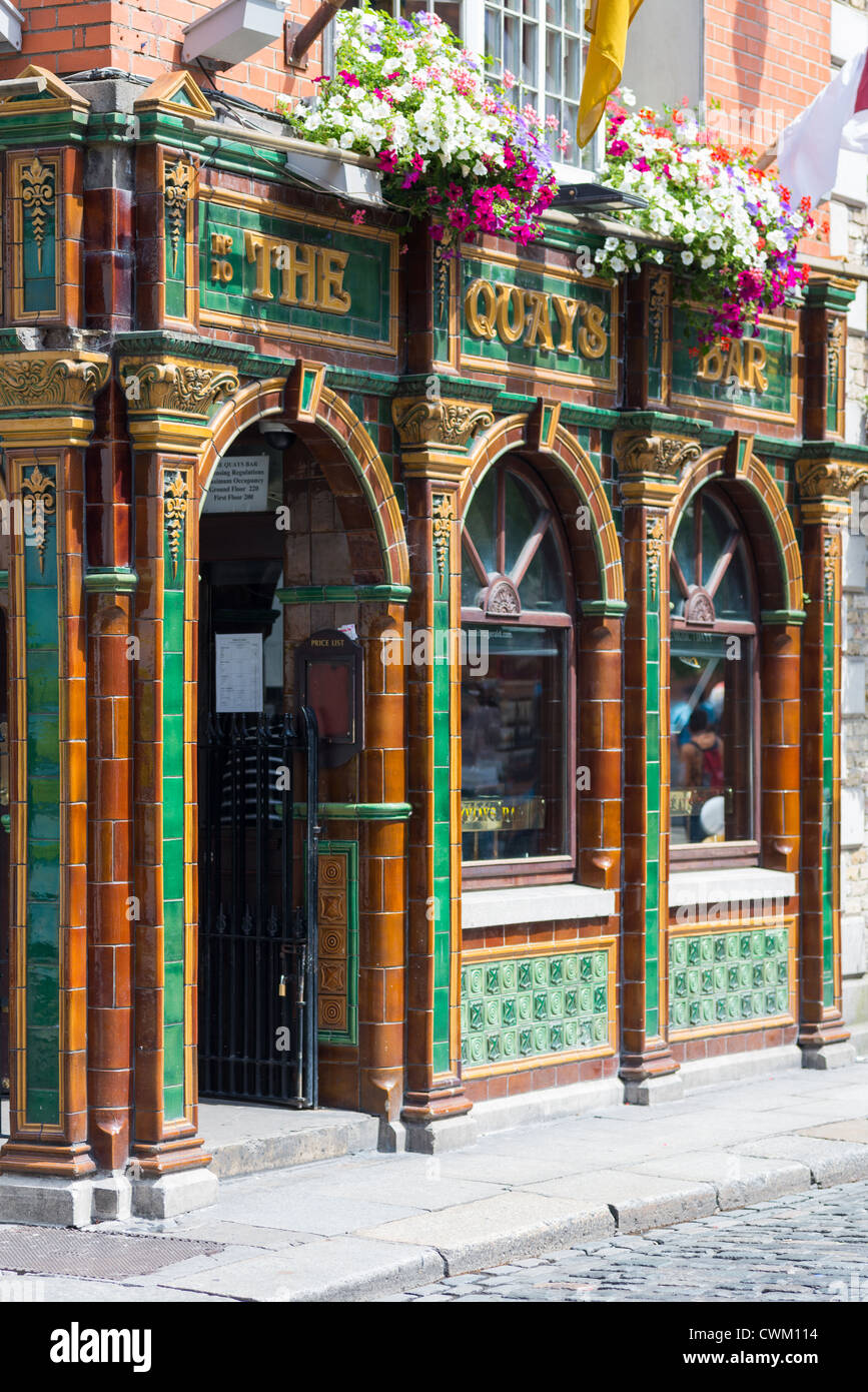 Die Kais Bar im Bereich der Temple Bar von Dublin. Stockfoto