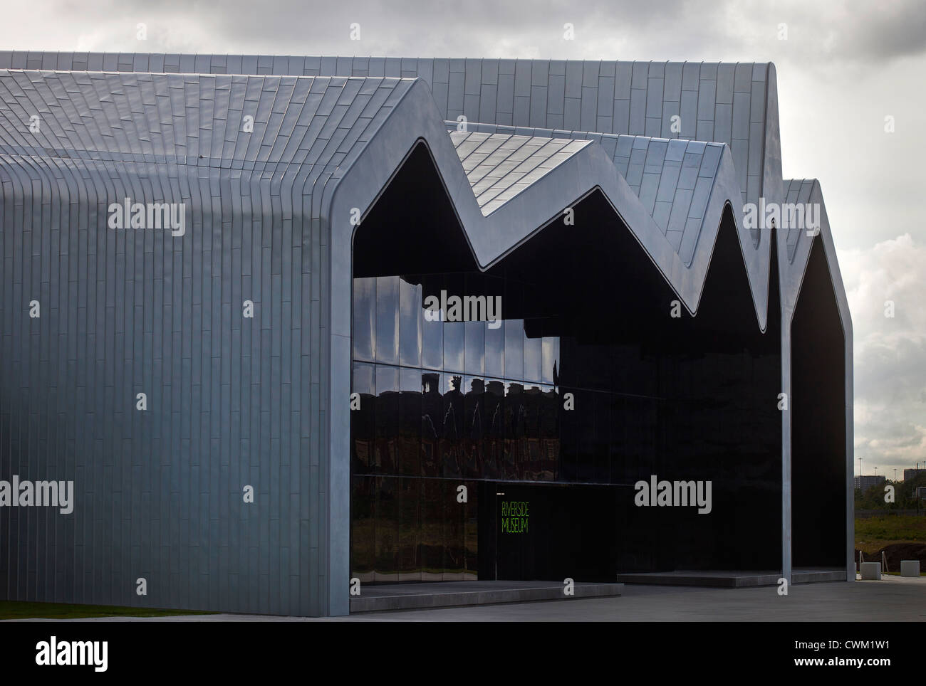 Das Riverside Museum, Glasgow. Von der irakischen Architektin Zaha Hadid entworfen. Stockfoto