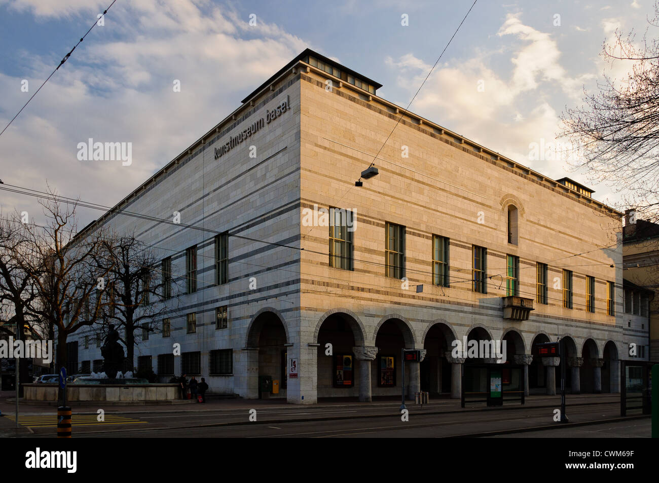 Kunstmuseum-Fassade in Basel, Schweiz. Stockfoto