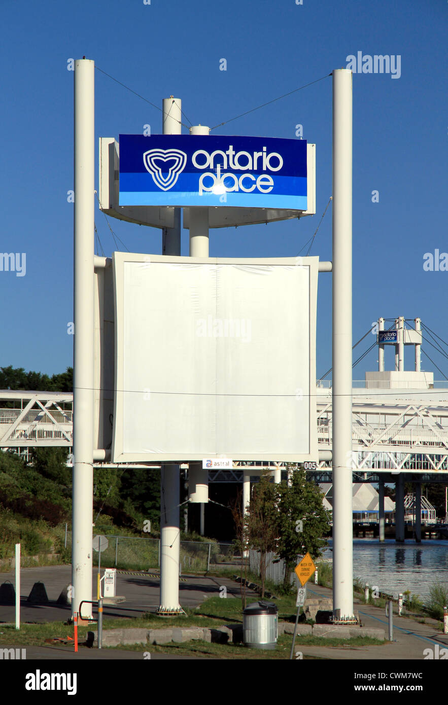 Eine Ansicht von Ontario Place in Toronto Stockfoto