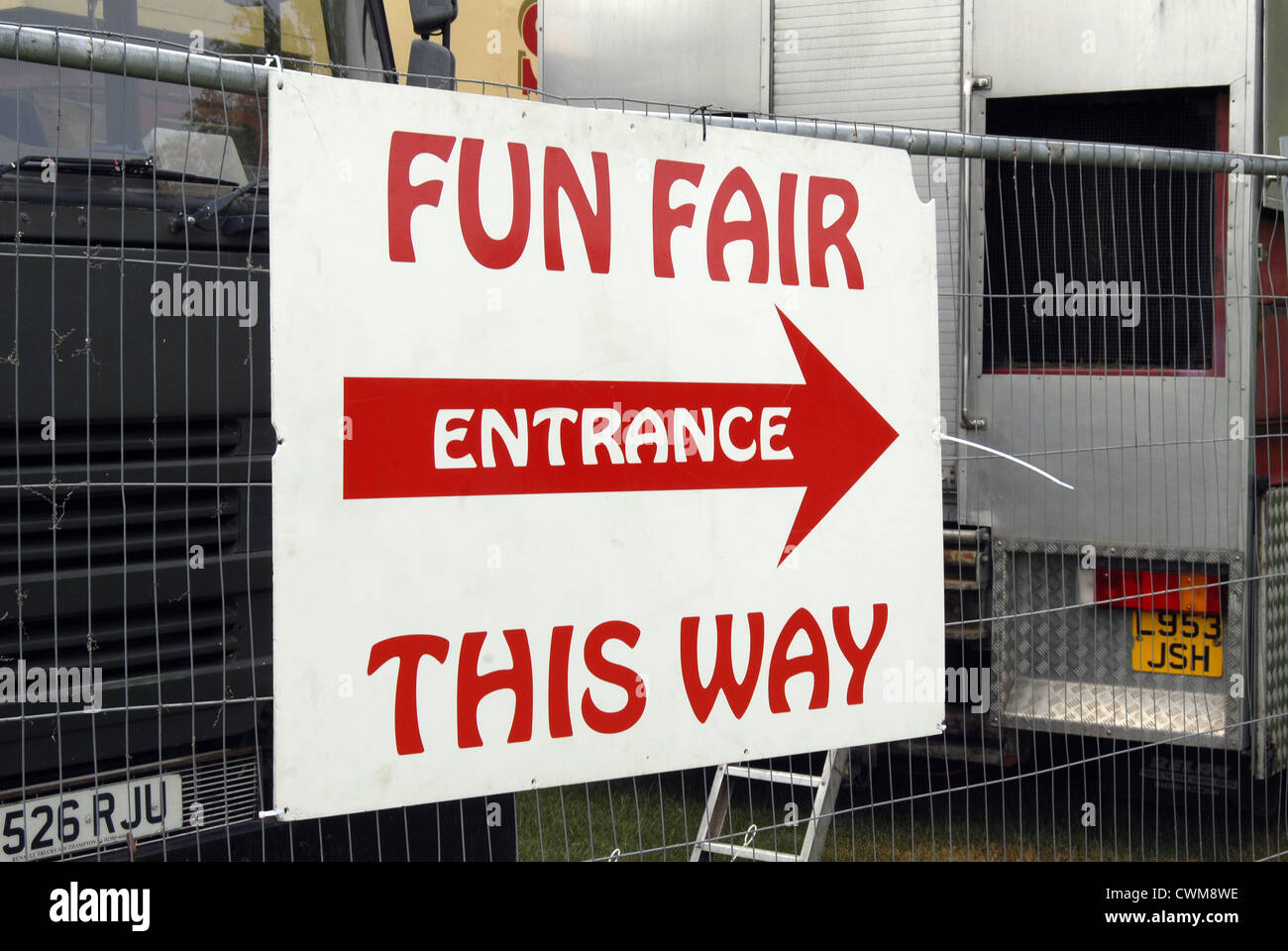 Kirmes-London-Zeichen Stockfoto