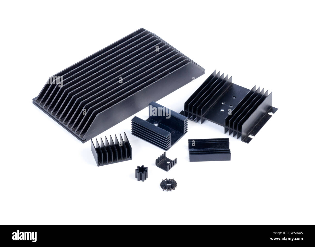 stranggepresstem Aluminium Kühlkörper Stockfoto