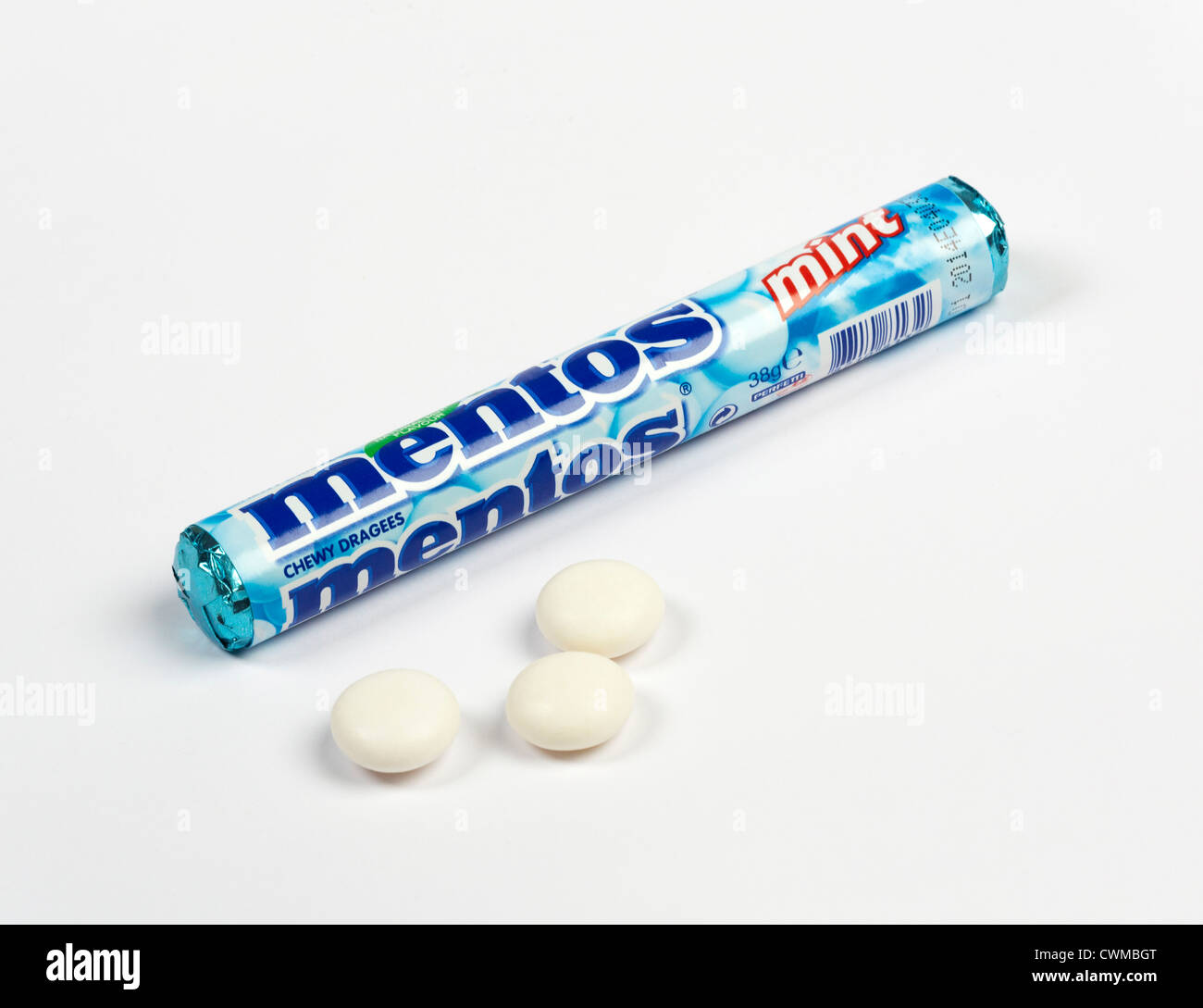 Paket von Mentos mints Stockfoto