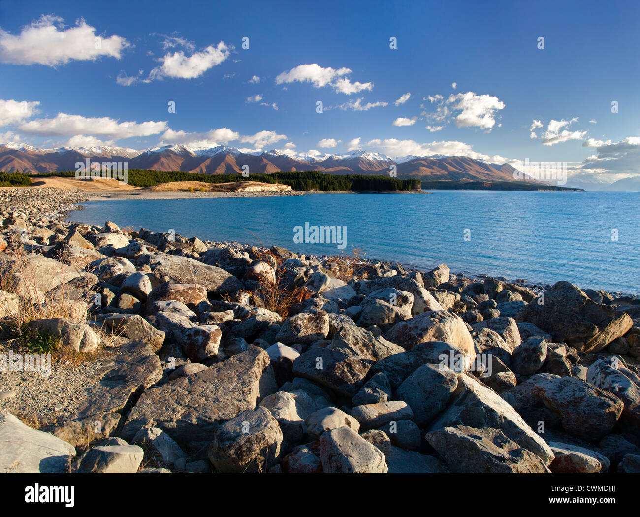 Lake Pukaki, Süden der Nordinsel Neuseelands 1 p Stockfoto
