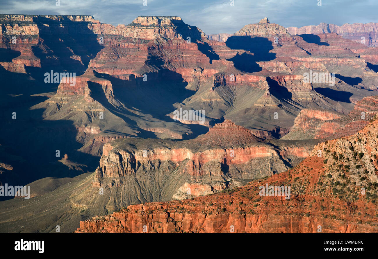 Mather Point des Grand Canyon - am späten Nachmittag 1 p Stockfoto