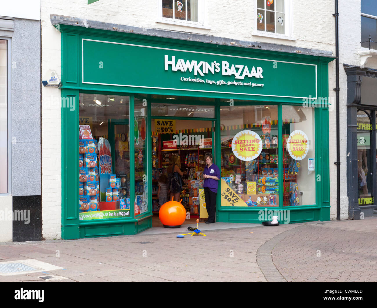 Hawkin Bazar-Shop im Vereinigten Königreich Stockfoto