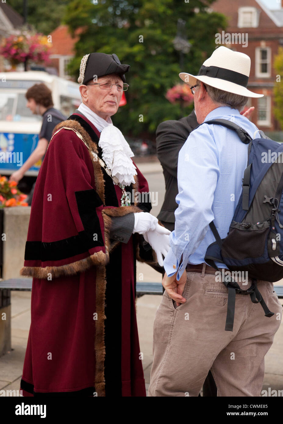 Bürgermeister der Stadt von Bury St Edmunds, Suffolk, UK Stockfoto