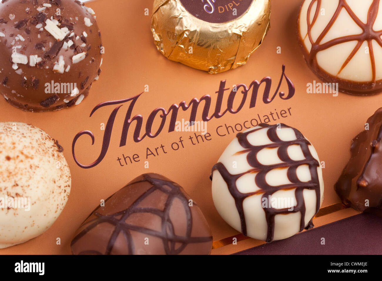 Thorntons Pralinen Stockfoto