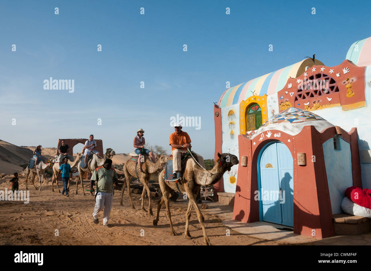 Gharb Soheil nubischen Dorf am Westufer des Nils neben Assuan Ägypten Stockfoto