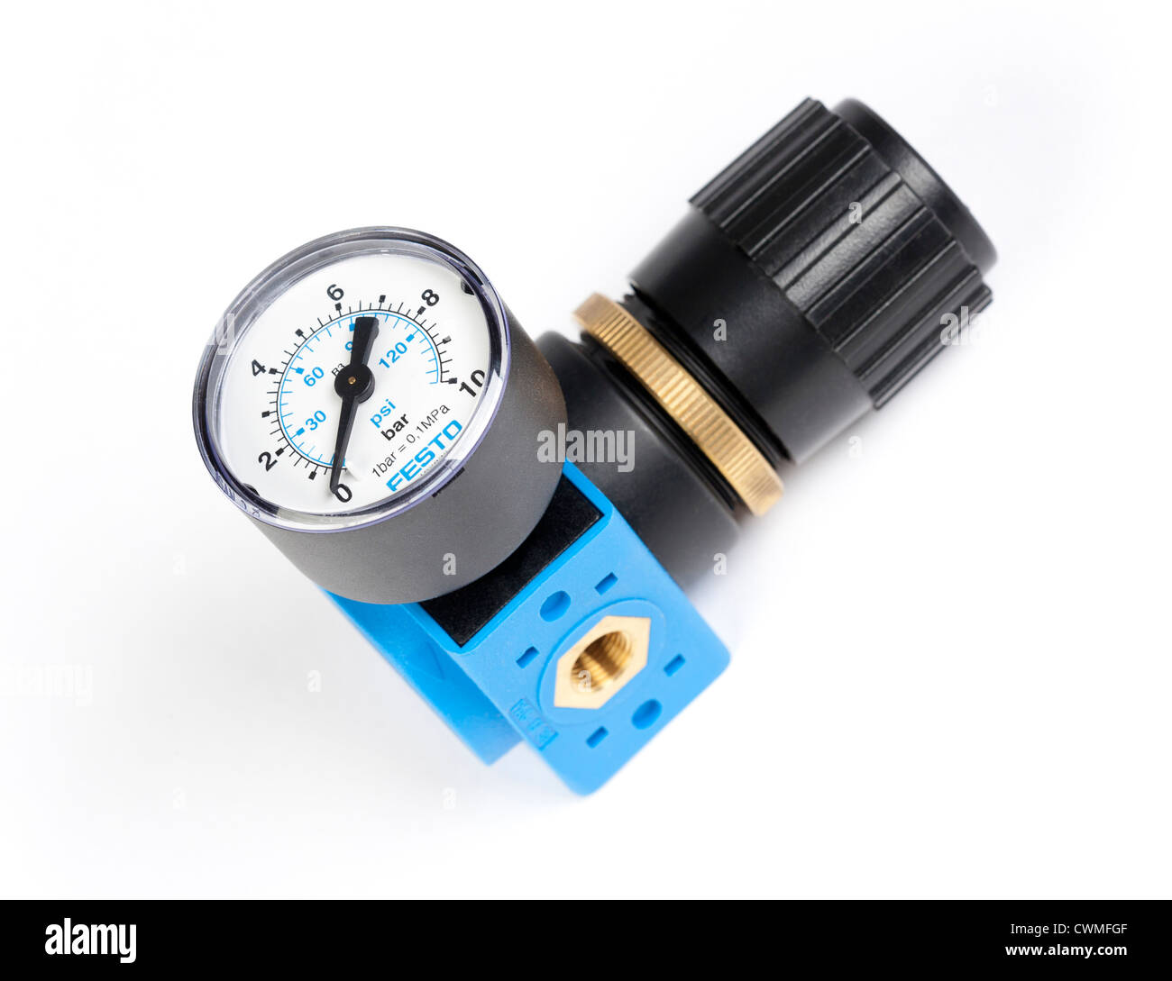 Festo Luft Druckregler und Manometer Stockfotografie - Alamy