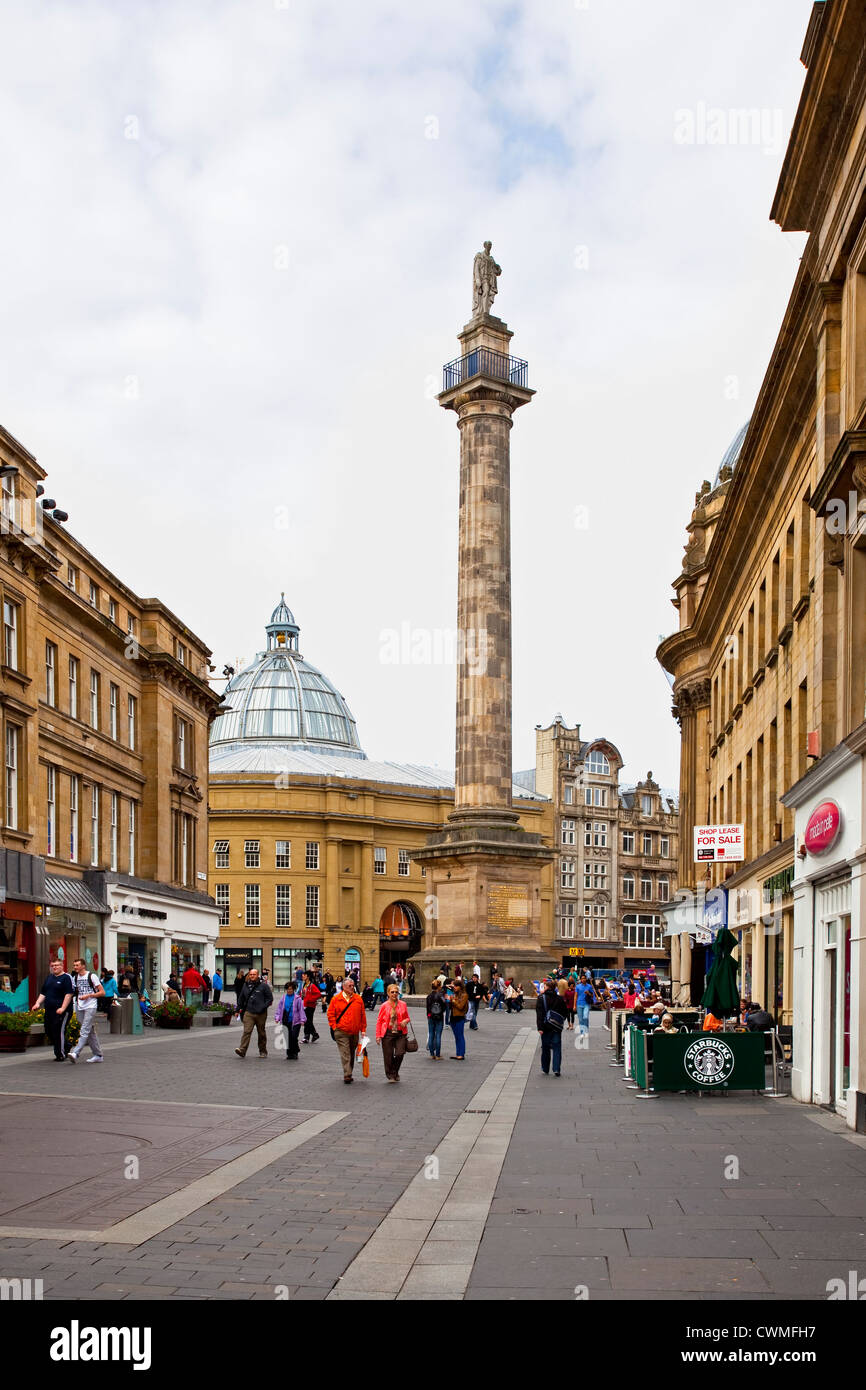 Der Earl Grey-Denkmal im Stadtzentrum von Newcastle Tyneside UK Stockfoto