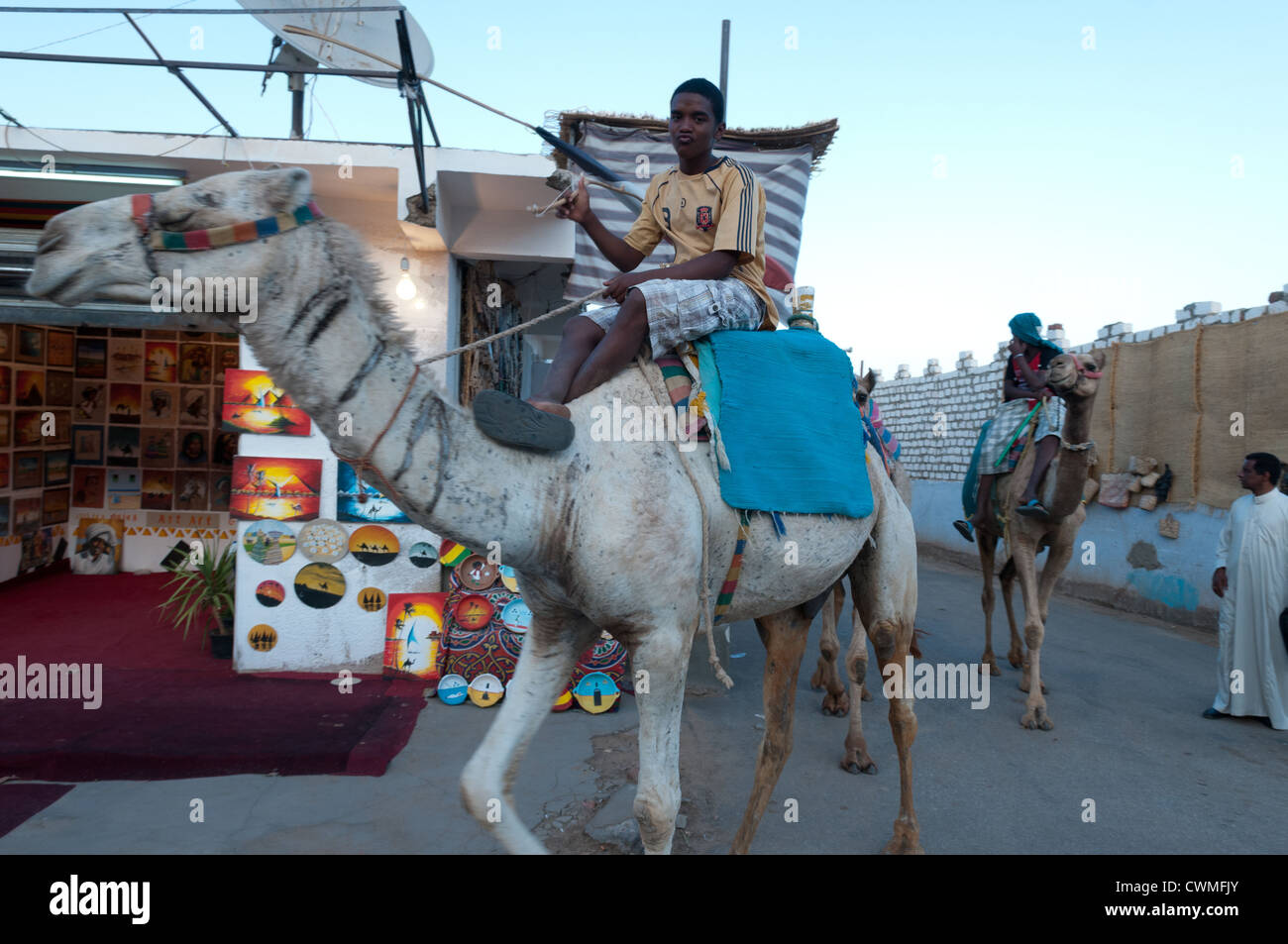 Gharb Soheil nubischen Dorf am Westufer des Nils neben Assuan Ägypten Stockfoto