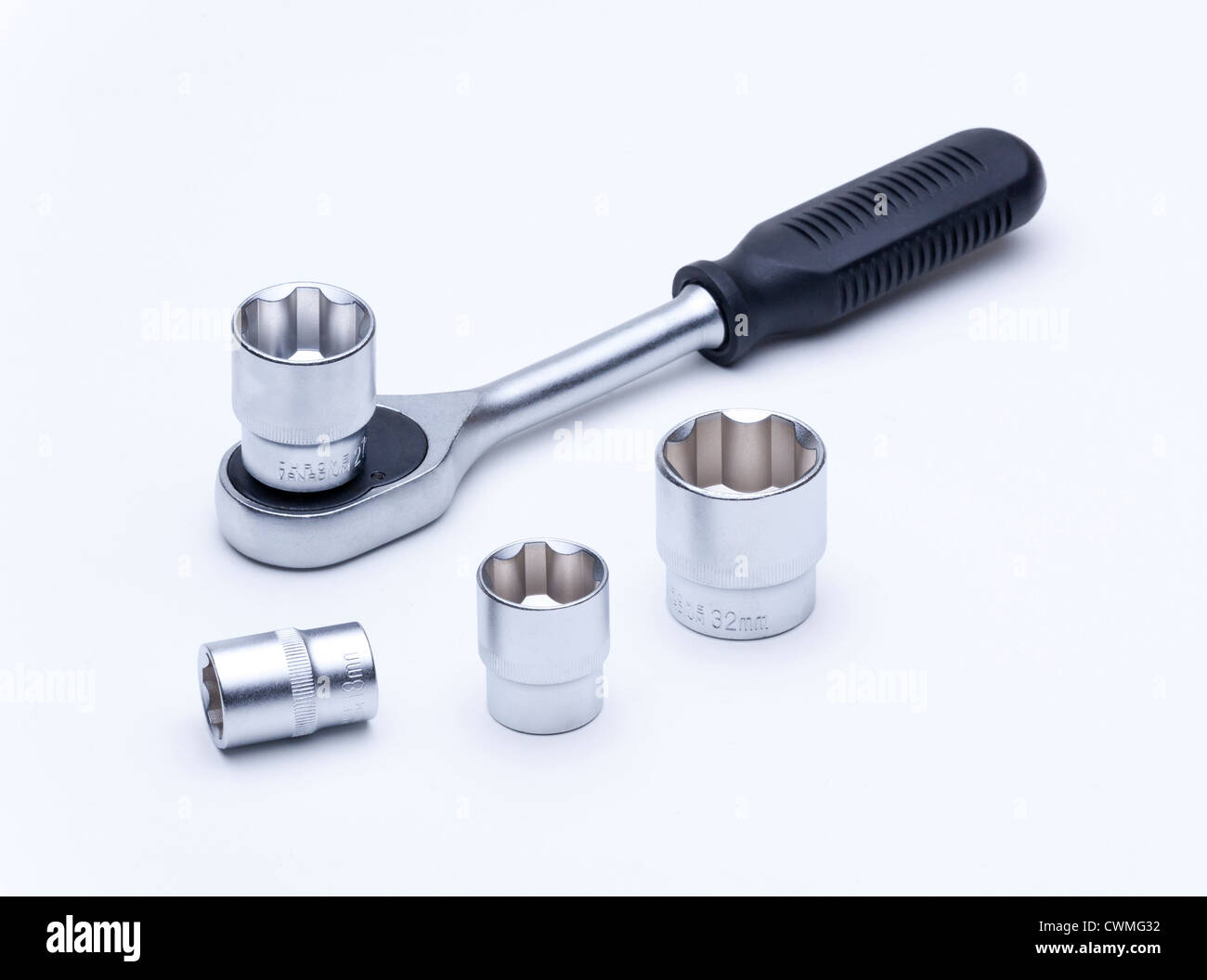 1/2' Antrieb Socket und Schraubenschlüssel-tool Stockfoto