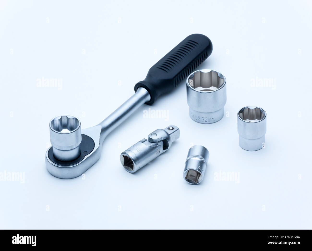 1/2' Antrieb Socket und Schraubenschlüssel-tool Stockfoto