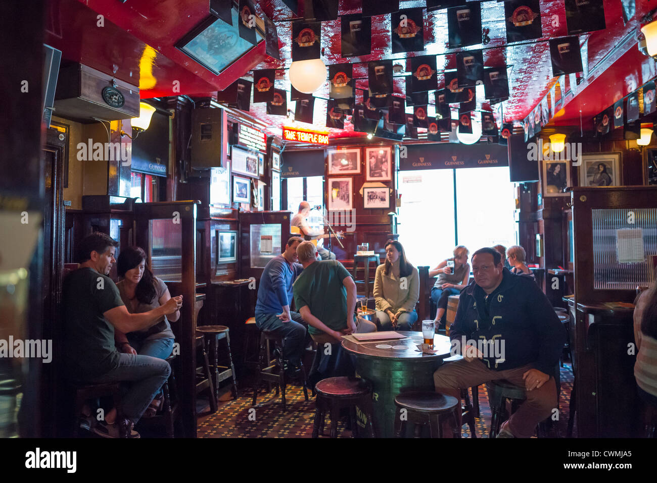 Innenraum des Temple Bar Pub, Dublin, Irland. Stockfoto