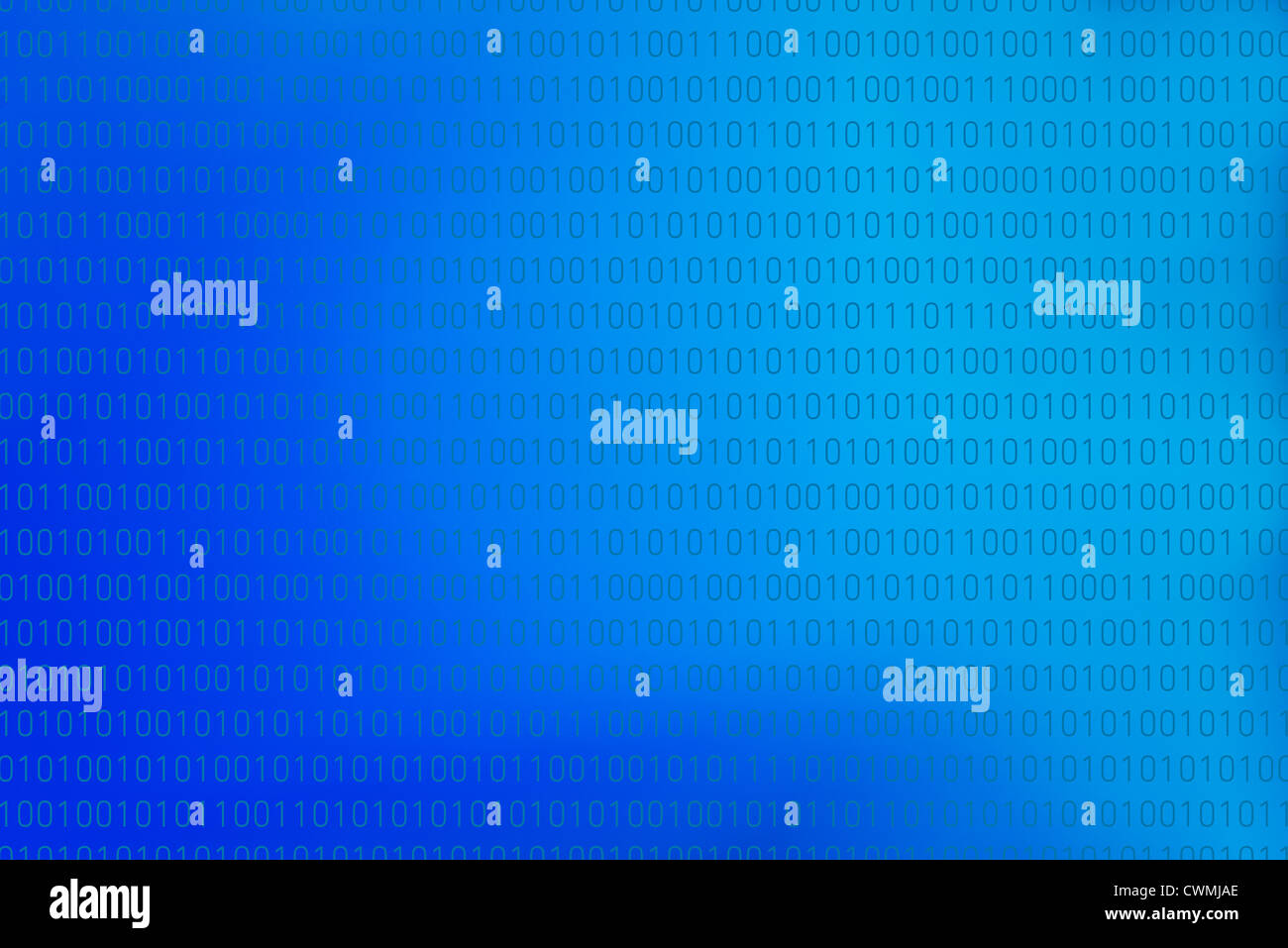 Blauem Grund aus Binärcode Stockfoto