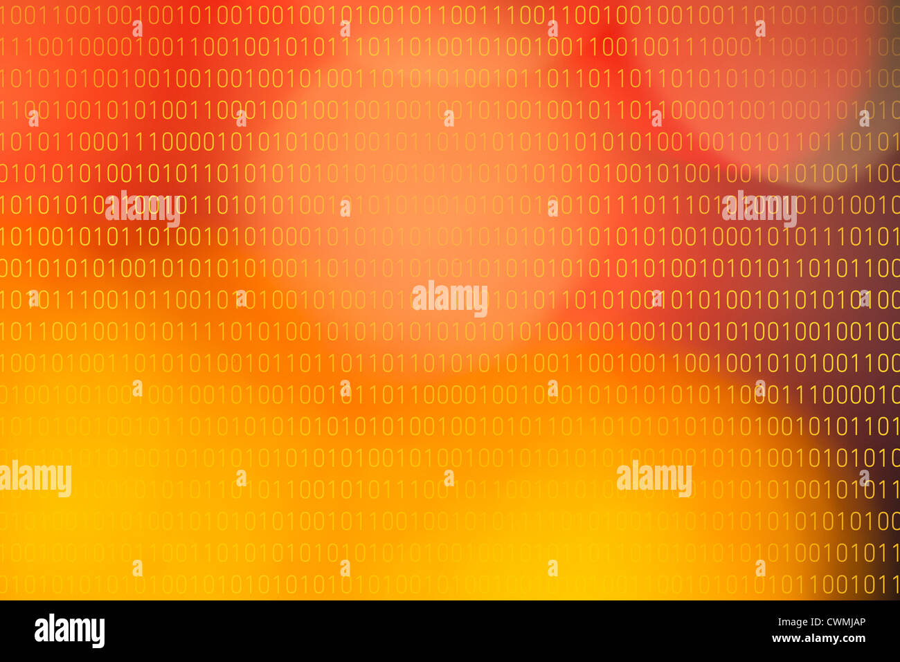 Farbigen Hintergrund für Binär-code Stockfoto