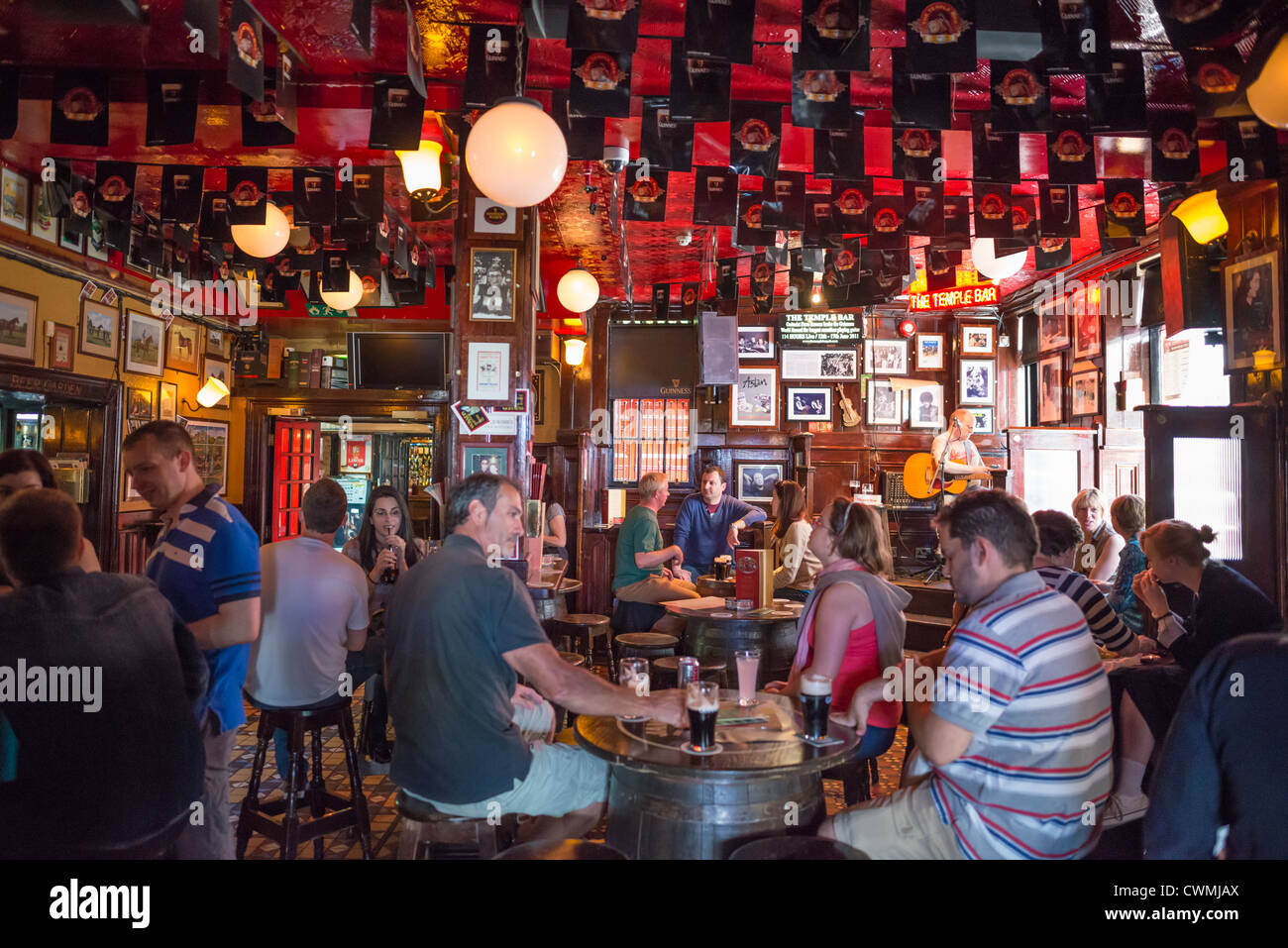 Innenraum des Temple Bar Pub, Dublin, Irland. Stockfoto