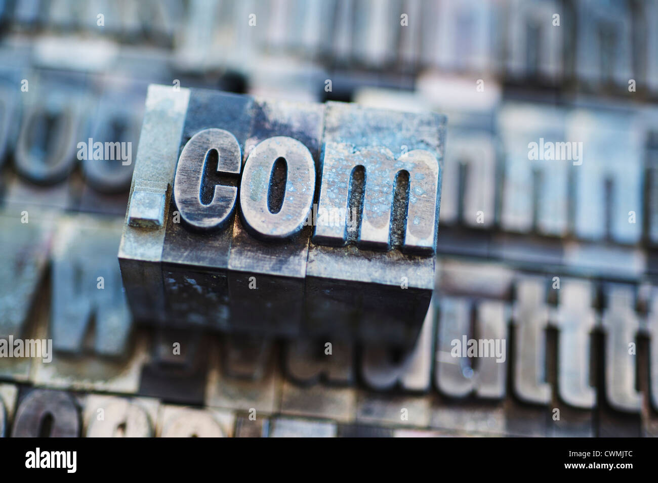 Typ Gesicht Rechtschreibung Dot com Stockfoto