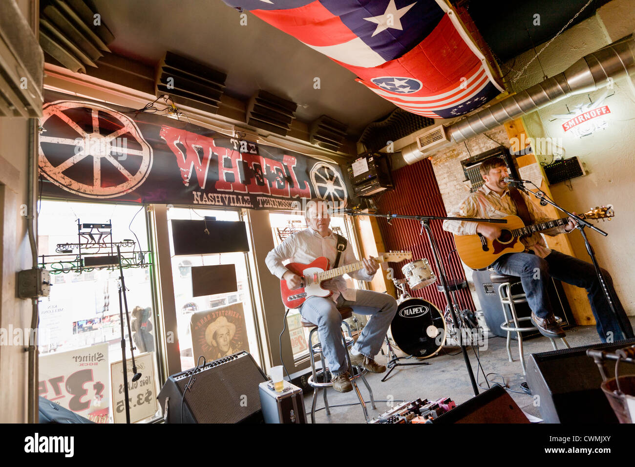 Country-Musikern live im Club, Nashville, Tennessee Stockfoto