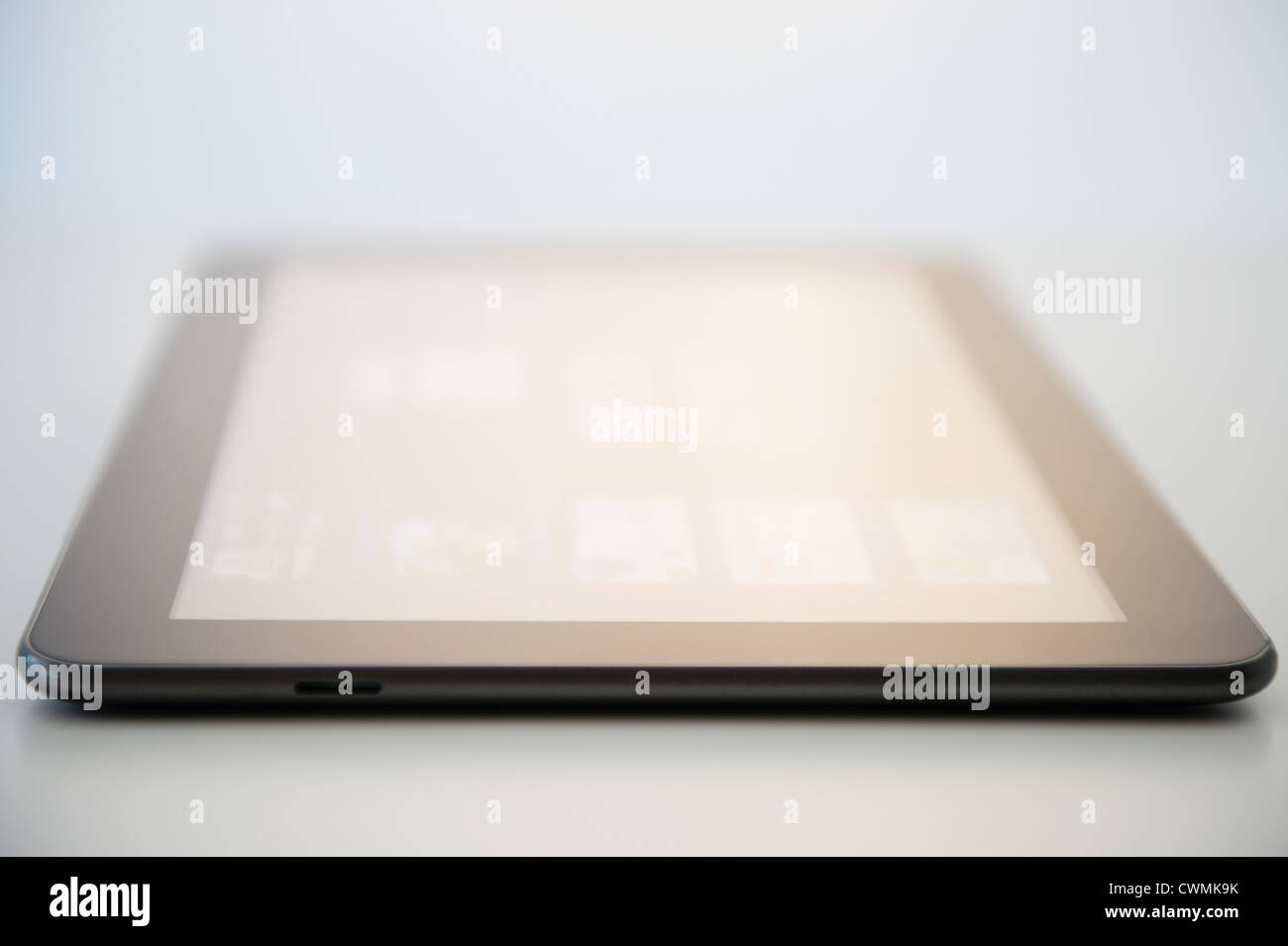 Studioaufnahme von Tablet-PC Stockfoto