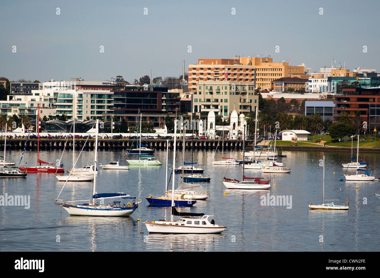 Corio Bay, Geelong, Victoria, Australien Stockfoto