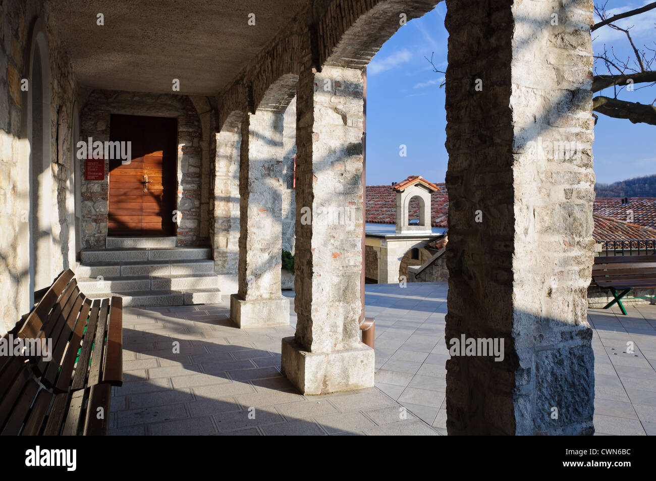 Castelmonte Heiligtum der Jungfrau Maria, Cividale del Friuli. Udine, Italien Stockfoto