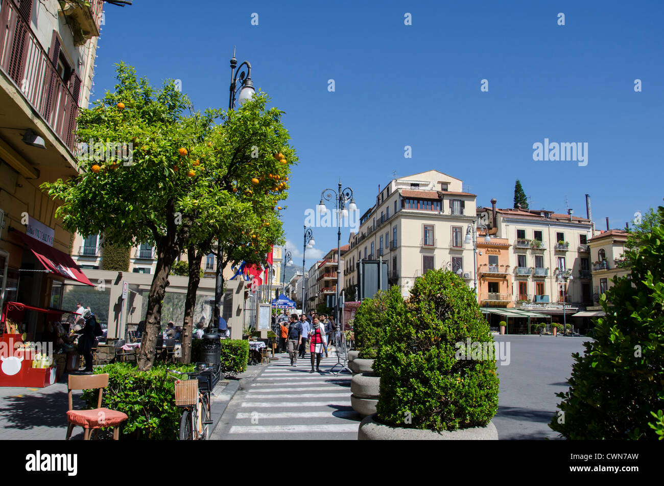 Detail von der Straße in Sorrent, Italien Stockfoto