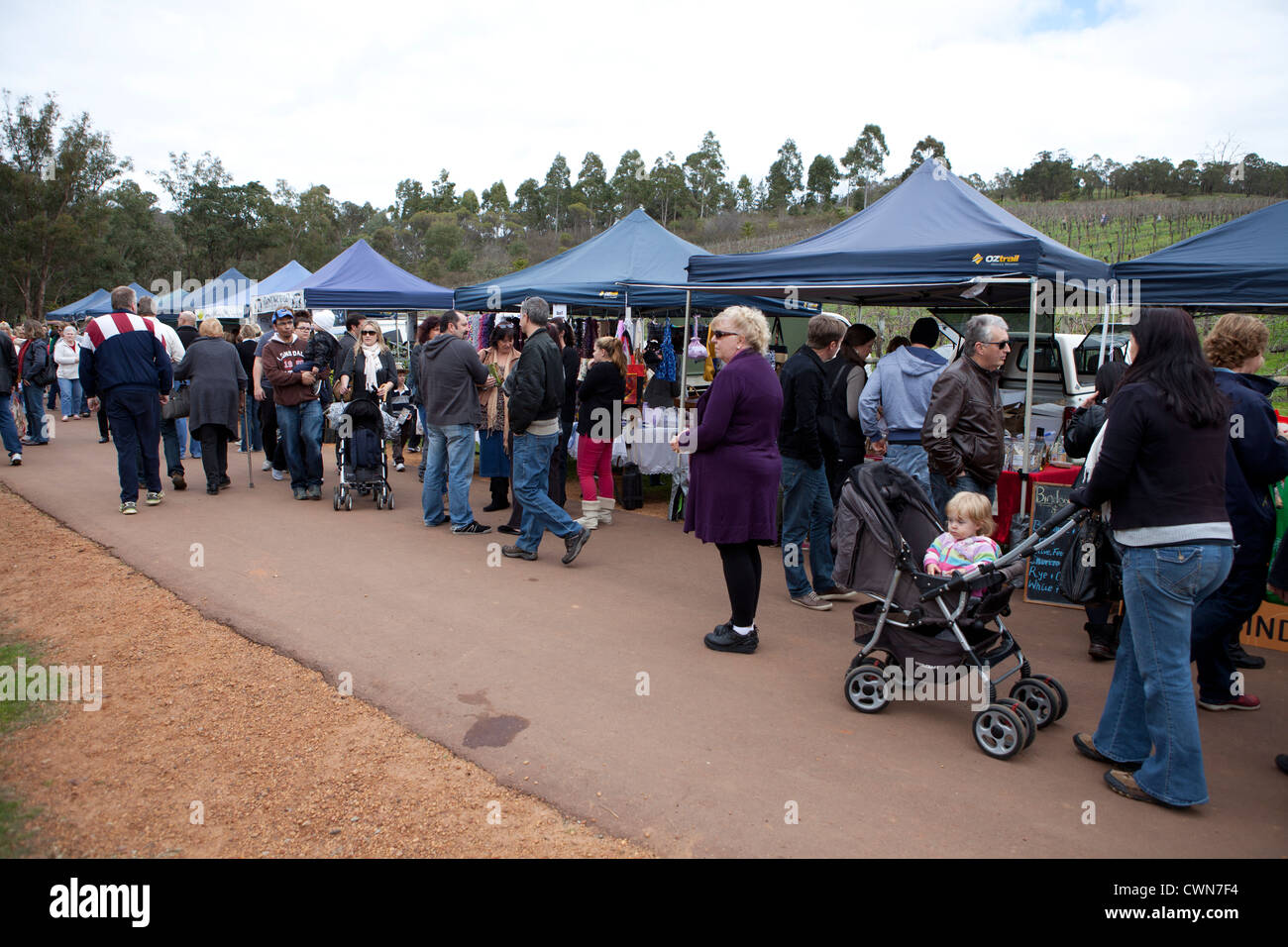 Schmerzensschrei Tal "Bauernmarkt auf dem Bauernhof" im Großraum Perth, Western Australia, 2012. Stockfoto