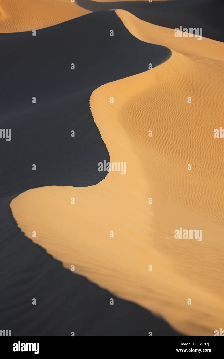 Sahara Wüste Sanddünen am Erg Lihoudi, Marokko. Stockfoto