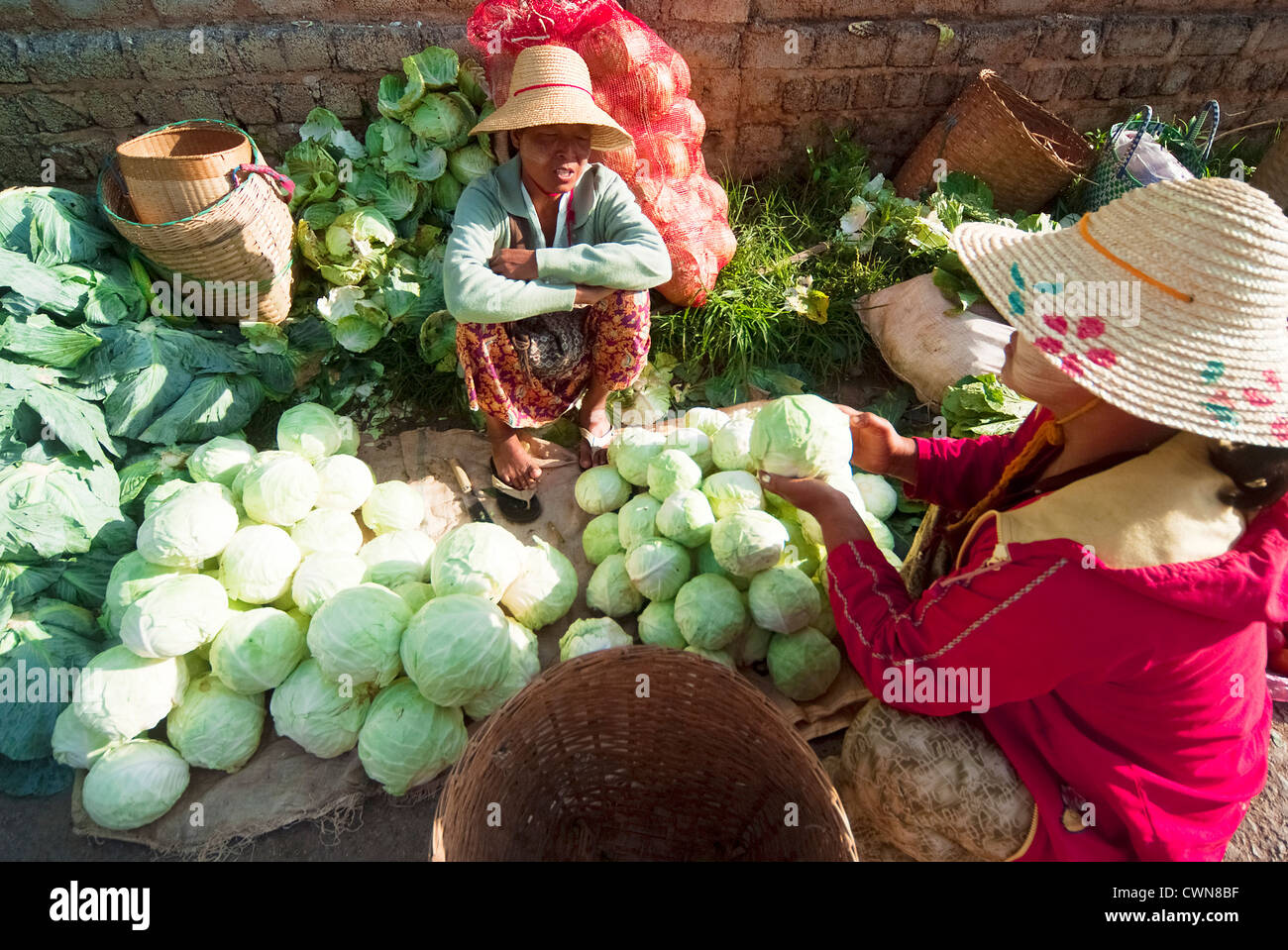 Kalaw Markt in Myanmar Stockfoto