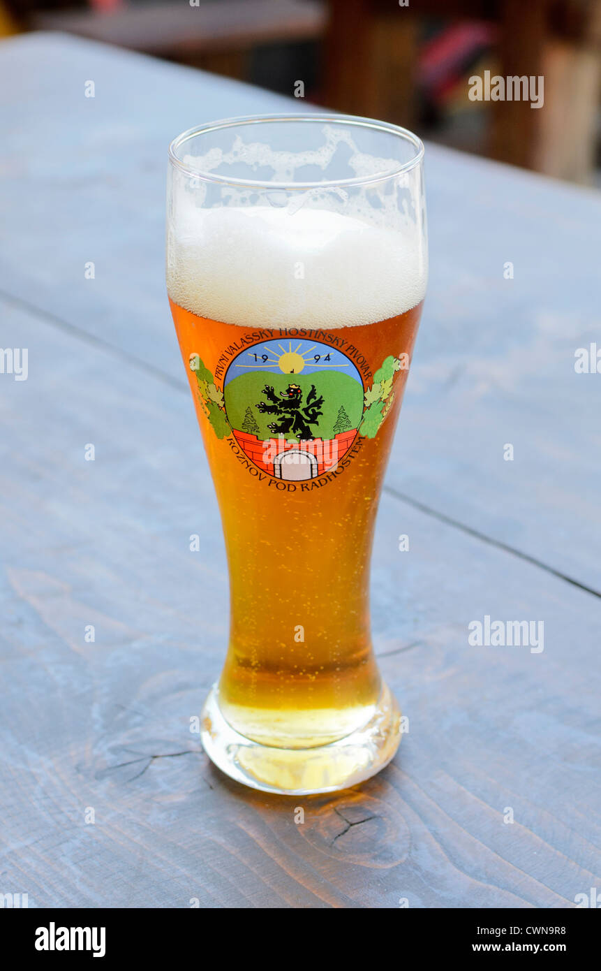 Radegast Bier in Roznov Stockfoto