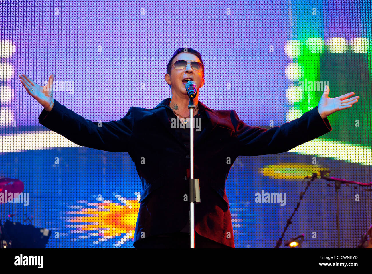 Marc Almond früher der Gruppe Soft Cell auf den Rücklauf Festival Henley on Thames 2012. PER0328 Stockfoto