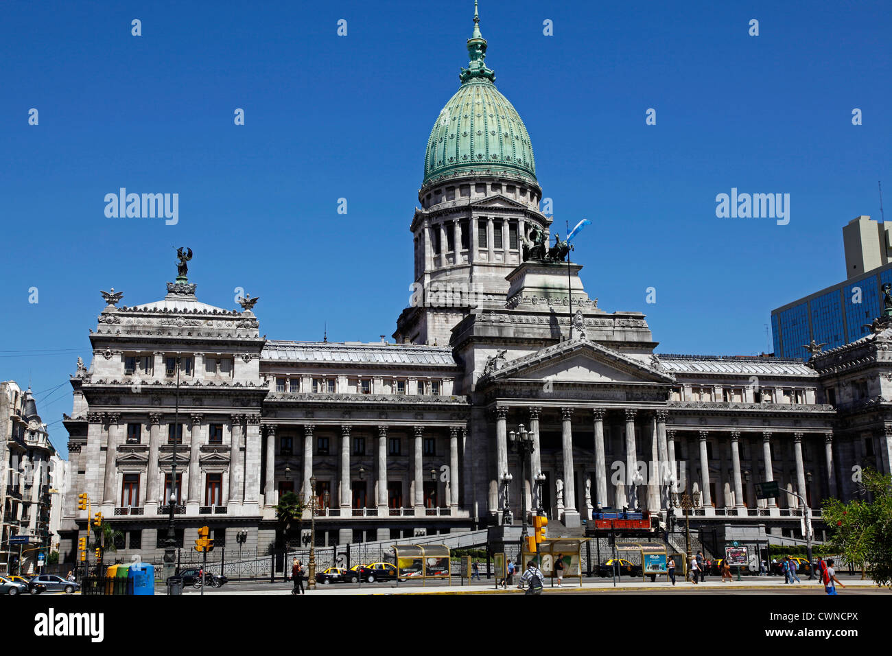 Congreso Nacional, der National Congress, Buenos Aires, Argentinien. Stockfoto