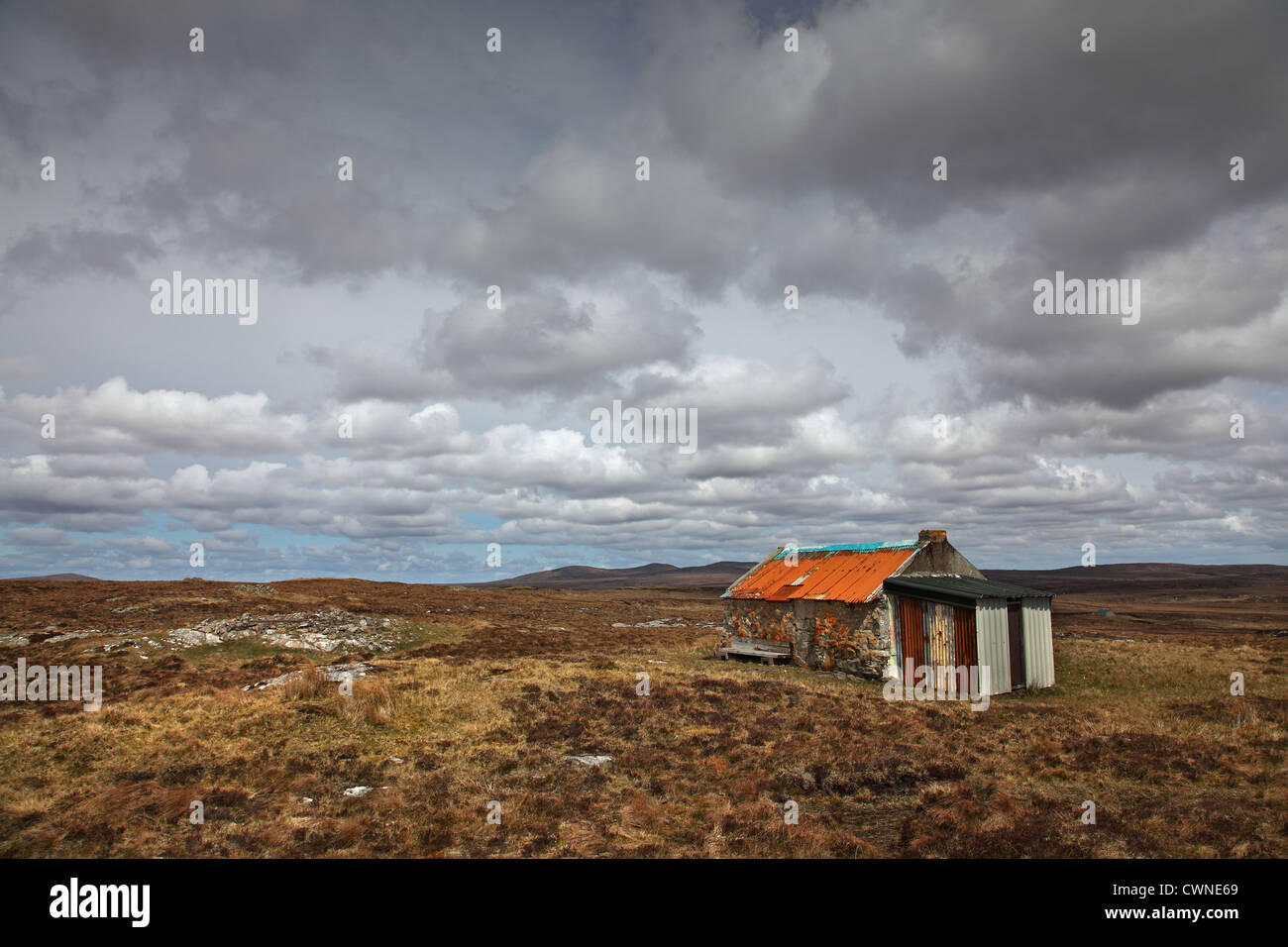 Torfstecher Hütte auf Lewis auf den äußeren Hebriden Stockfoto