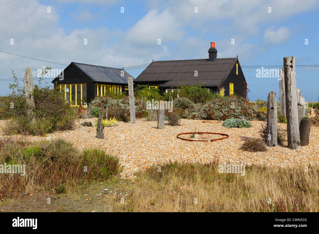 Prospect Cottage, Dungeness, Heimat der der späten Derek Jarman Künstler und Regisseur, Kent, England, UK, GB Stockfoto