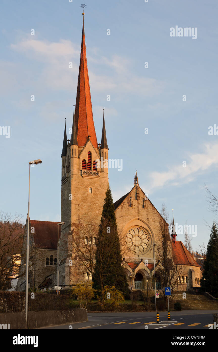 Kirche St. Michael in Zug/Schweiz. Stockfoto