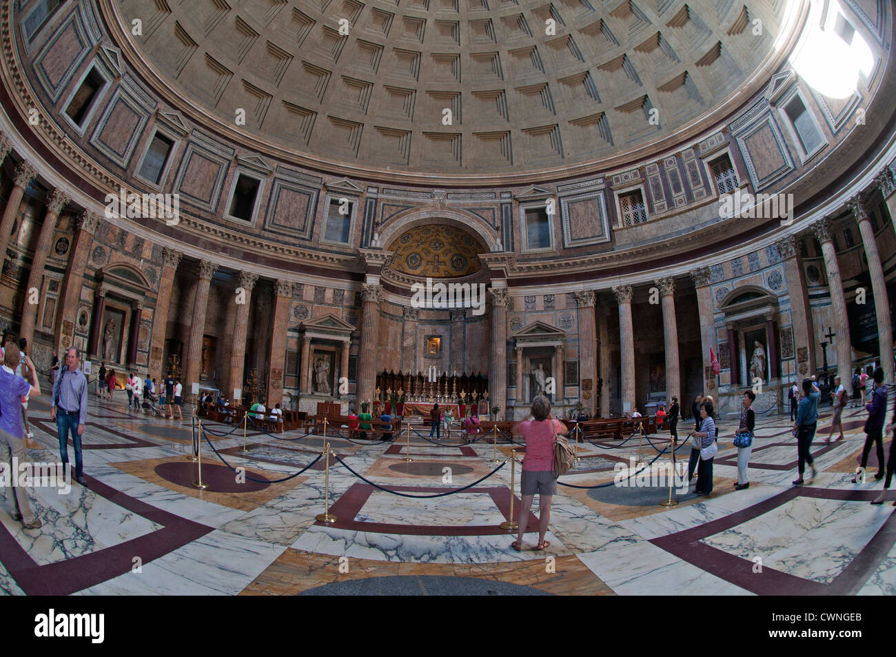 Kuppel Des Pantheon Rom Italien Europa Stockfoto Bild
