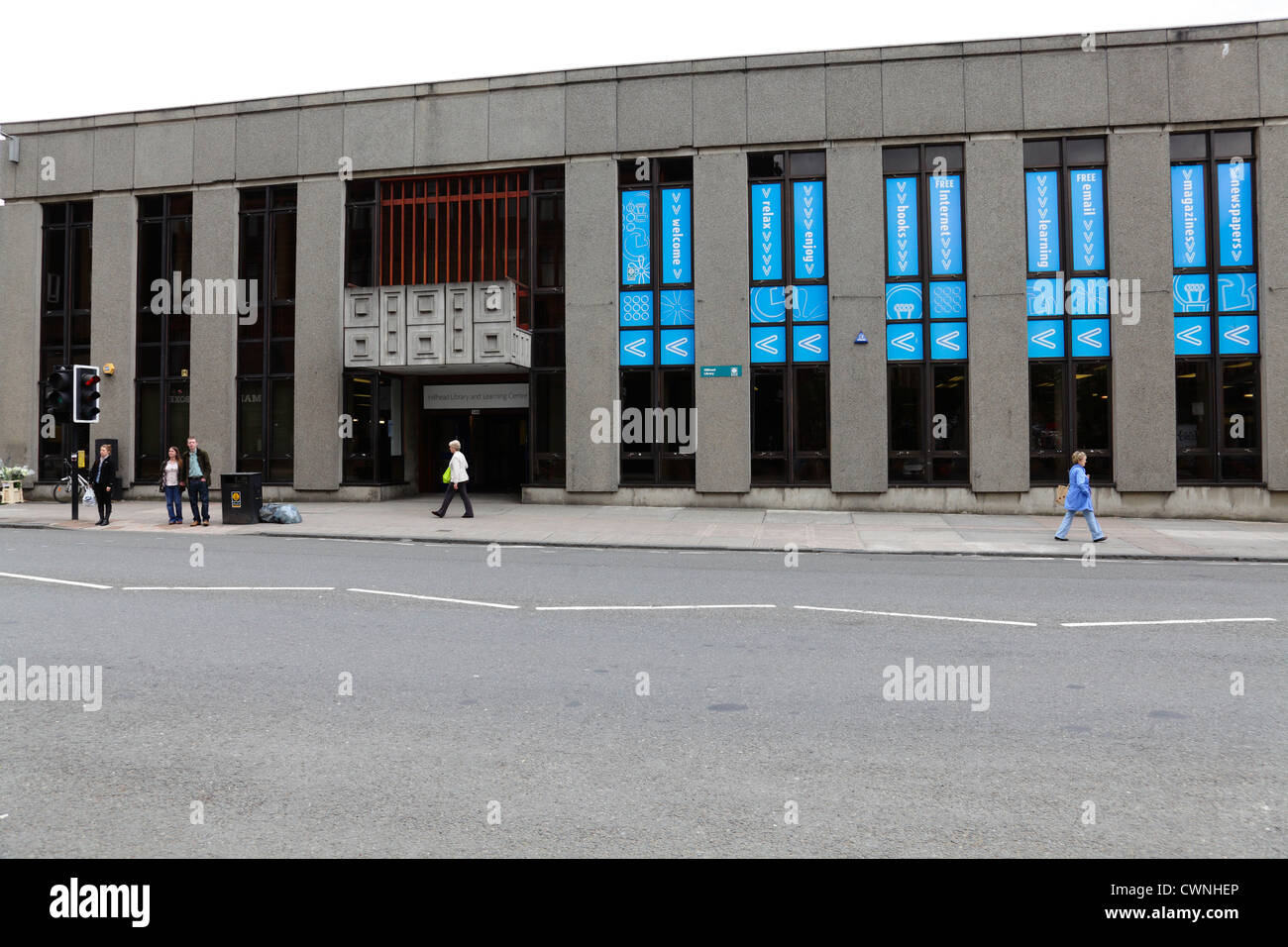Hillhead Library auf der Byres Road im westlichen Ende von Glasgow, Schottland, Großbritannien, Europa Stockfoto