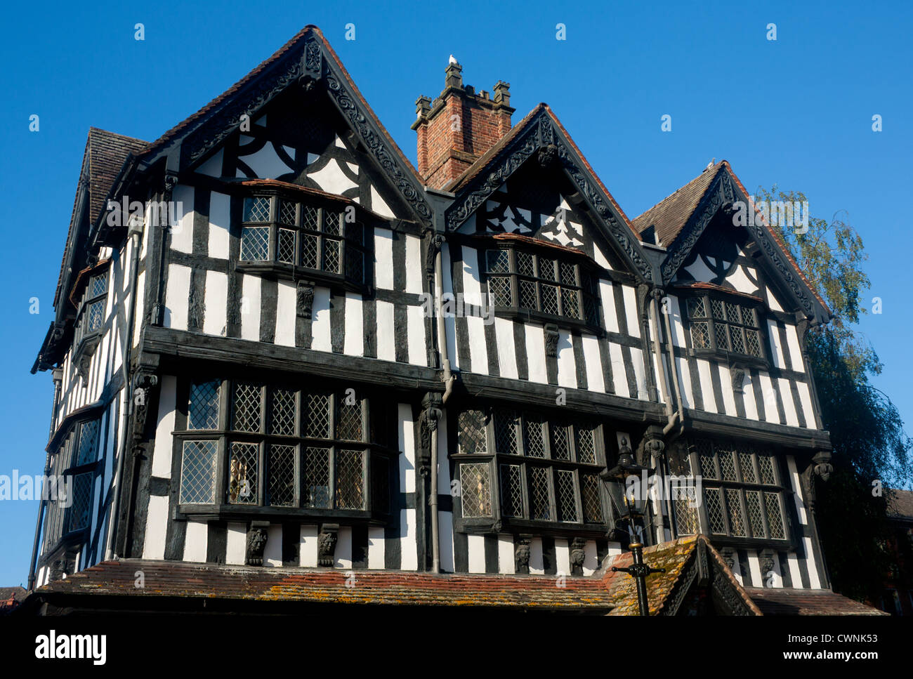 Das alte Haus beherbergen Fachwerk 17. Jahrhundert jetzt ein Museum mit Schwerpunkt auf der jakobinischen Zeit hohe Stadt Hereford England UK Stockfoto