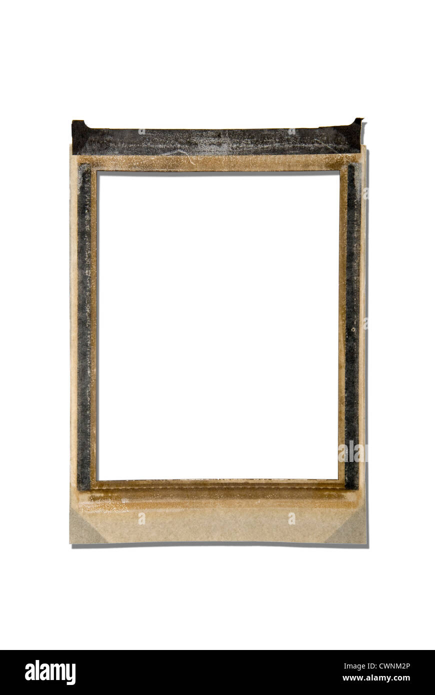 Leeren Polaroid-Rahmen auf 100 % weißen Hintergrund isoliert Stockfoto