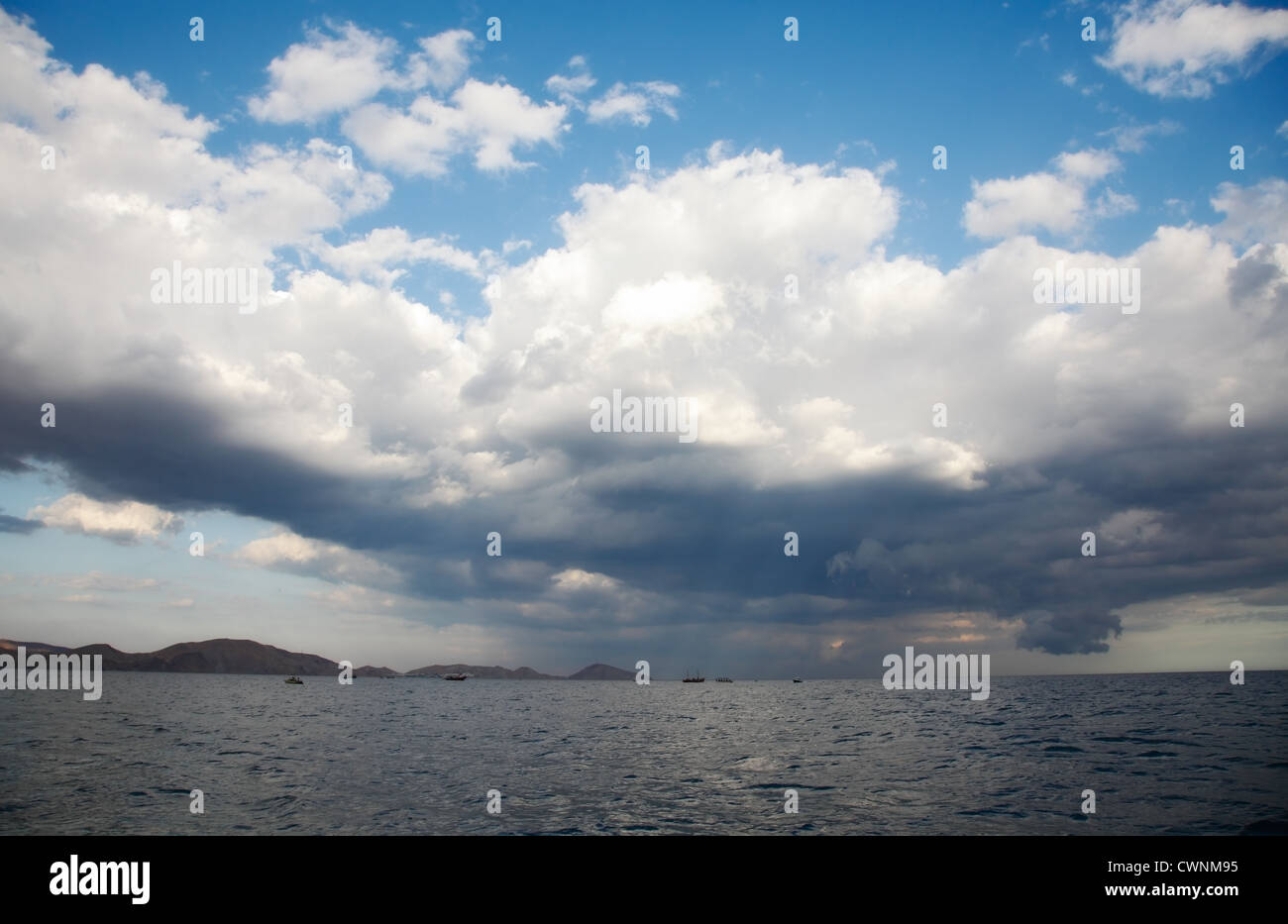 Meer-Landschaft-Hintergrund Stockfoto