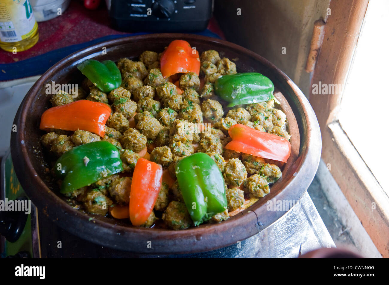 Sardine Kugeln; traditionelle marokkanische Küche, Essaouira Marokko Stockfoto