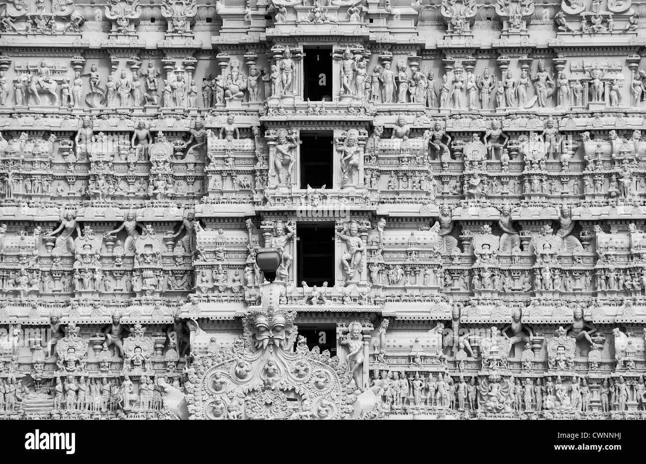 Tempel-Skulptur und Architektur Stockfoto