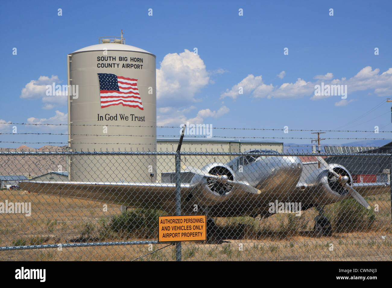 Süden big Horn county Flughafen, Wyoming Stockfoto