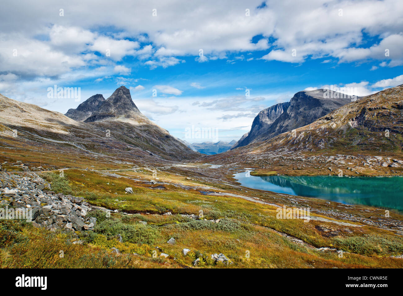 Norwegen Hochgebirge Felslandschaft. Stockfoto