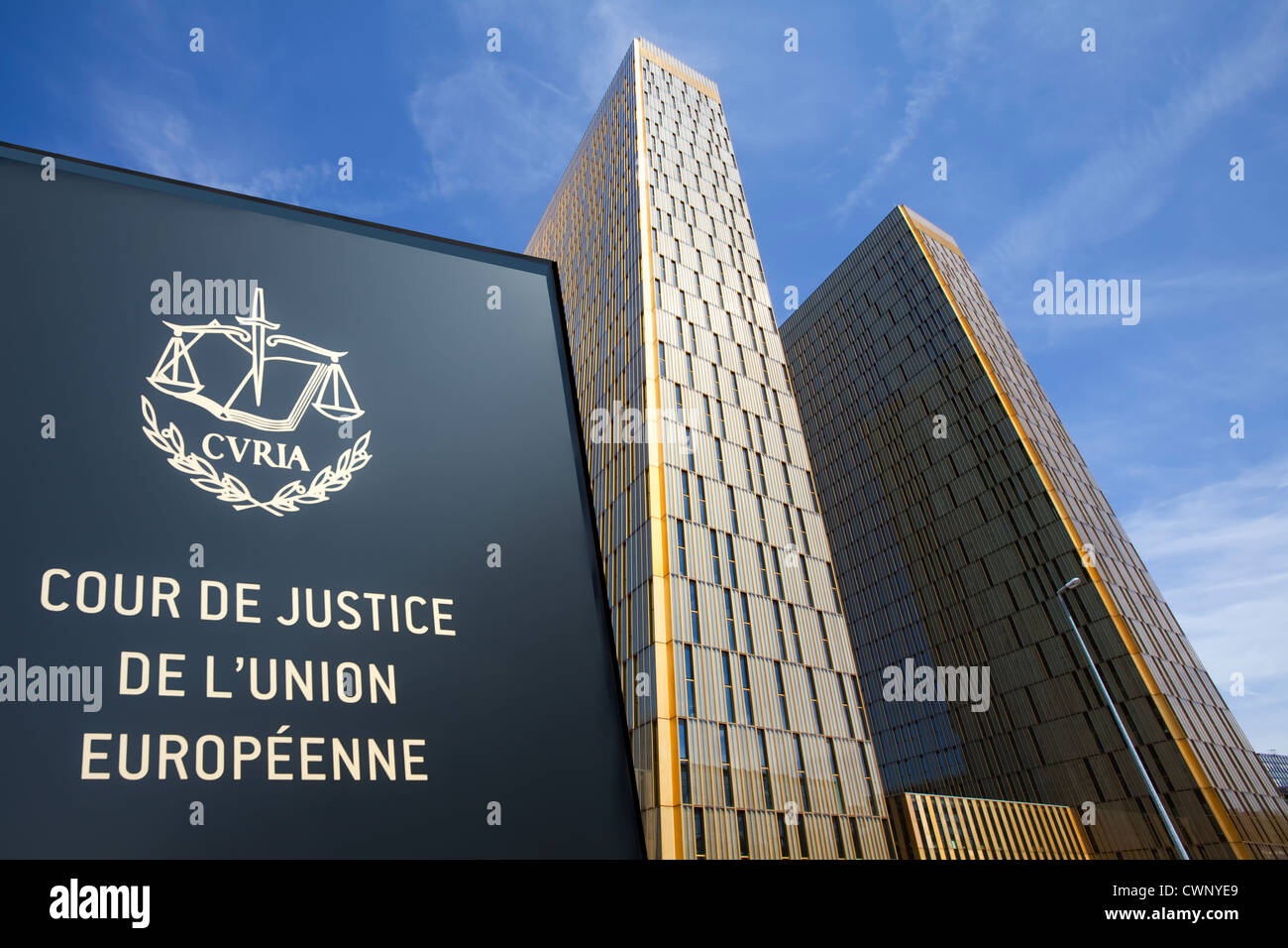 Bürotürme, Europäischen Gerichtshof, Kirchberg-Plateau, Europaviertel, Luxemburg-Stadt, Europa Stockfoto