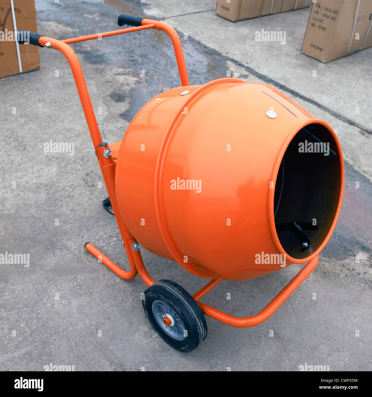 Betonmischer. Stockfoto