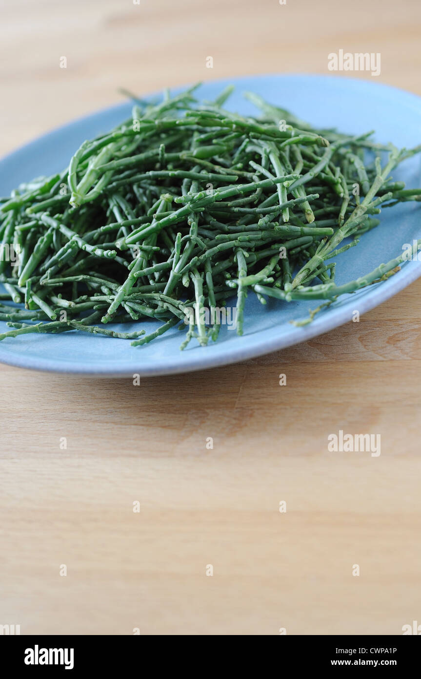 Teller mit Queller Stockfoto